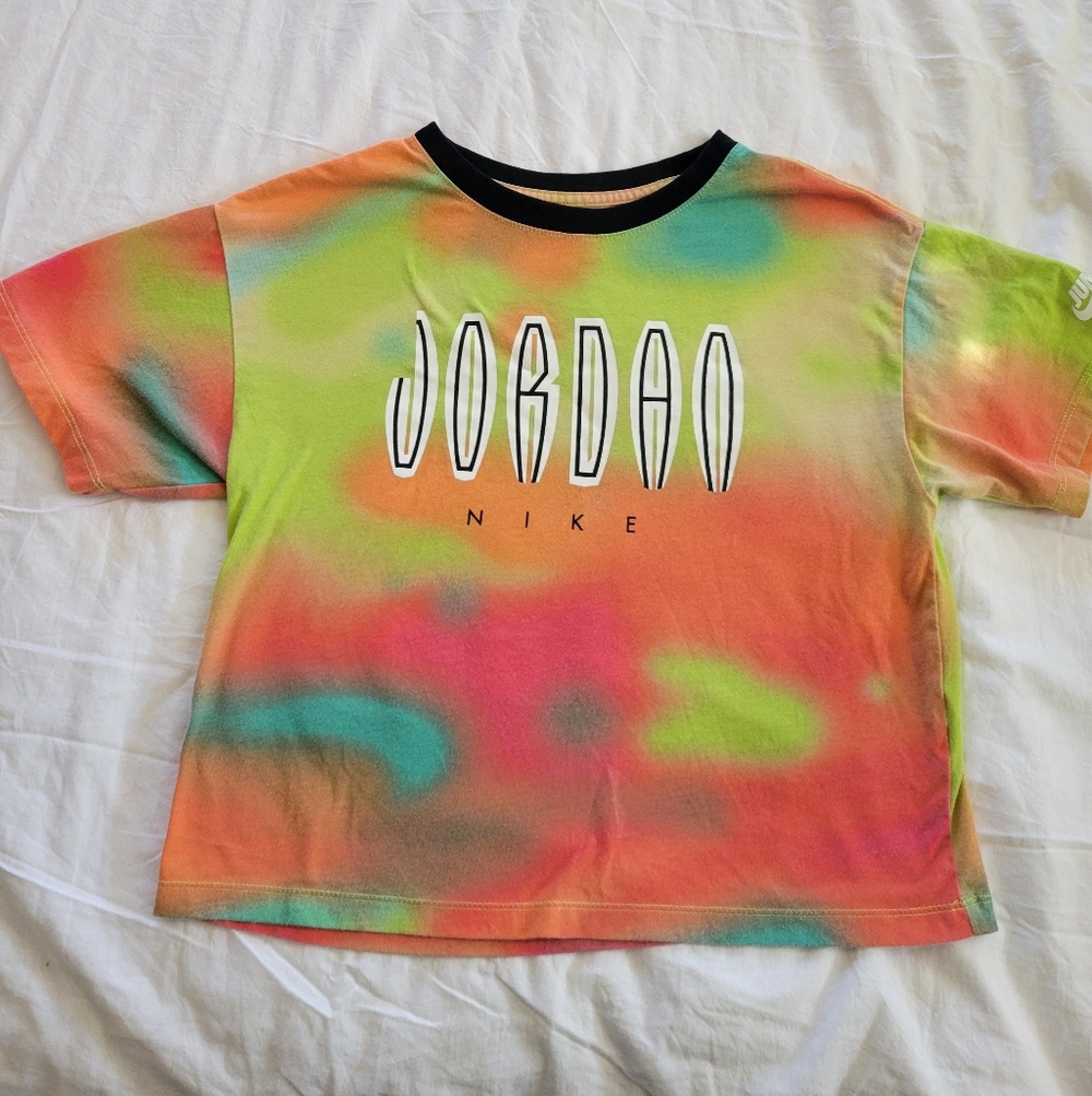 Jordan Nike Jump Man Tie Dye youth size Large T Shirt boys